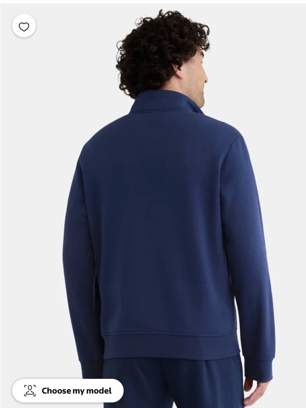 Half-Zip 🙂Navy Pullover Sweater Men